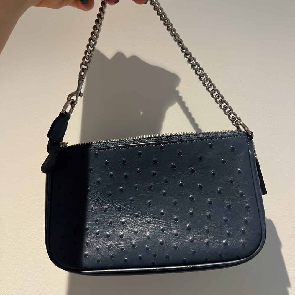 Coach Dark Blue Mini Bag with Chain Strap - Picture 2 of 5